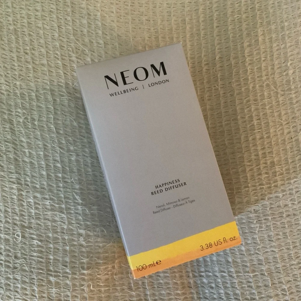 Neom Wellbeing Happiness Reed Diffuser Neroli Mimosa Lemon 100ml New In Box Frag